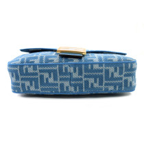 Fendi Baguette Tessuto Blu