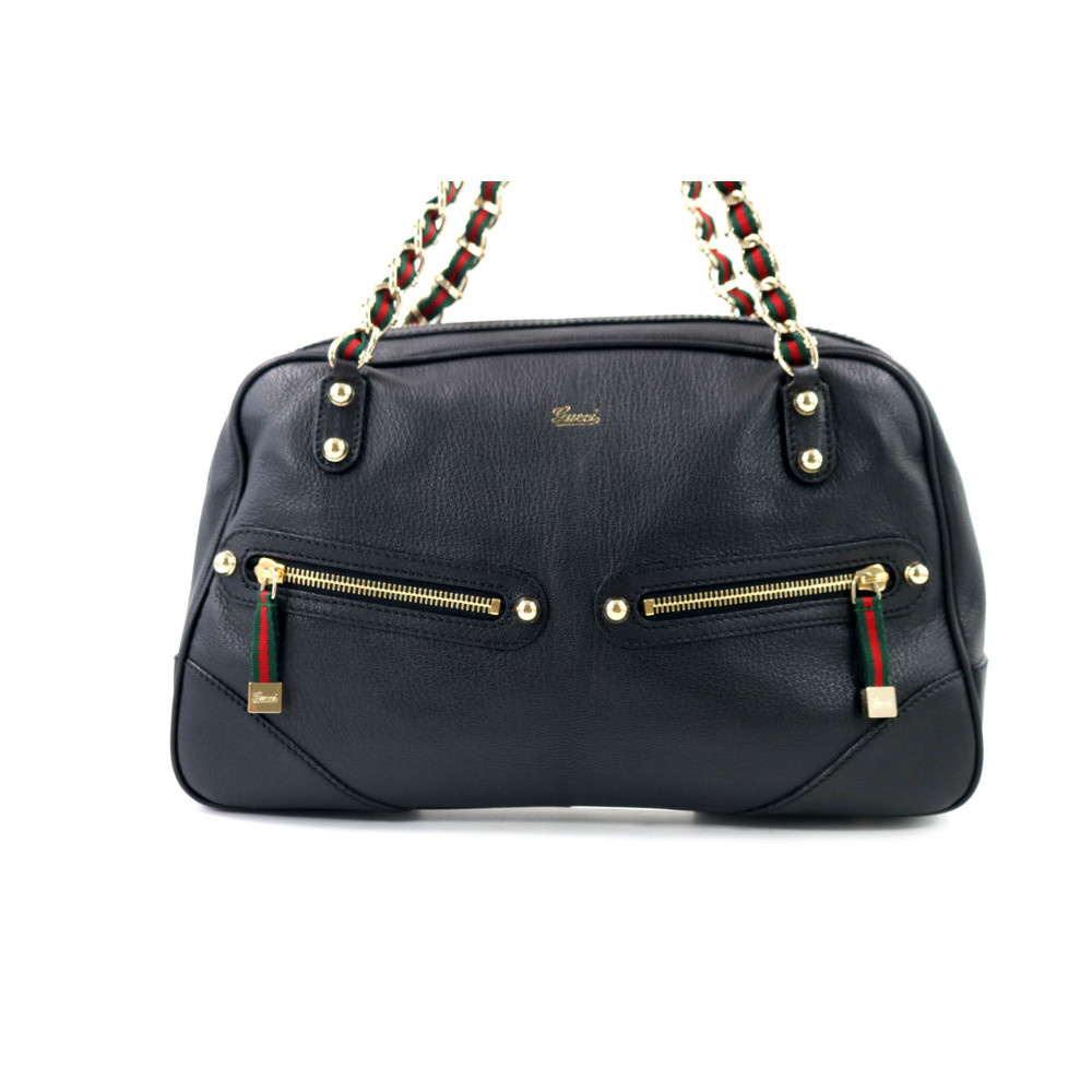 Gucci Capri Bowler Small Pelle Blu Notte