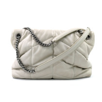 Saint Laurent Lou Lou Puffer Pelle Blanc Vintage