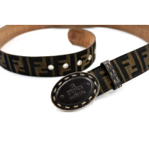 Fendi Cintura Selleria Zucca Marrone