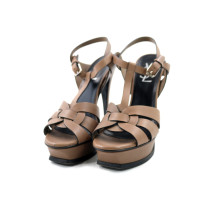 Saint Laurent Sandali Tribute Pelle Marrone