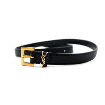 Saint Laurent Cintura Pelle Nera