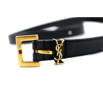 Saint Laurent Cintura Pelle Nera