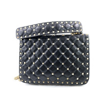 Valentino Rockstud Spike Media Pelle Nera