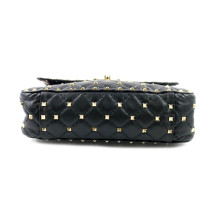Valentino Rockstud Spike Media Pelle Nera