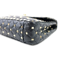 Valentino Rockstud Spike Media Pelle Nera