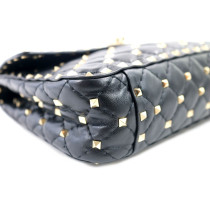 Valentino Rockstud Spike Media Pelle Nera