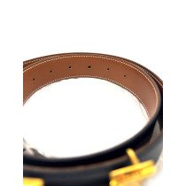 Hermes Cintura Costance Pelle Blu e Marrone