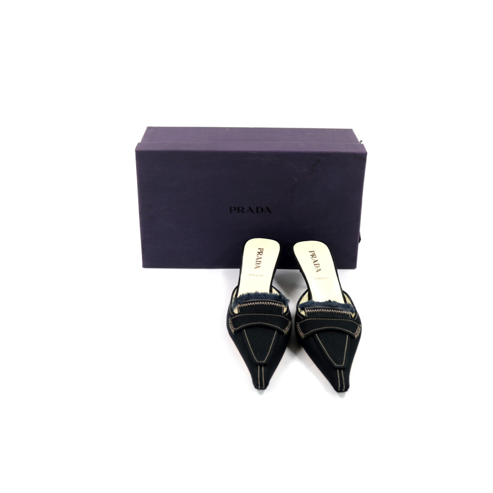 Prada Decollete Tela Nera