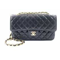 Chanel 11.12 Pelle Caviar Nera