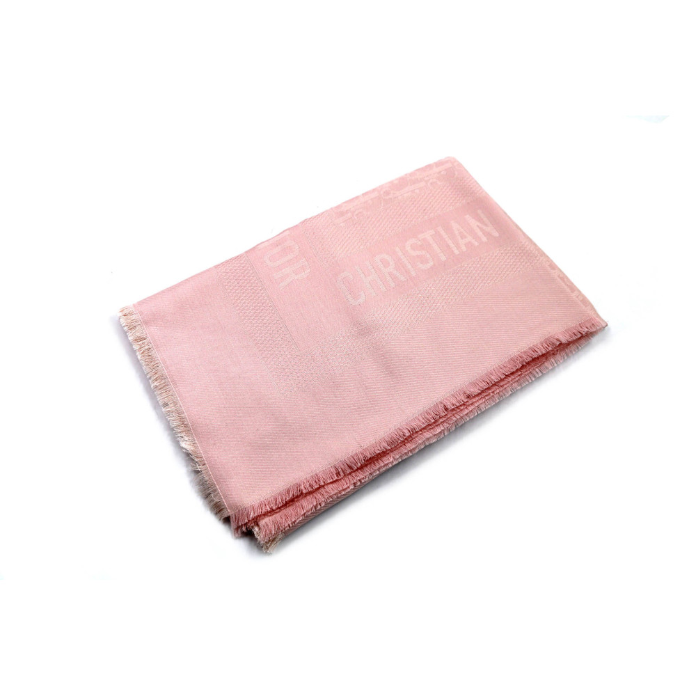 Dior Stola Oblique Lana e Seta Rosa