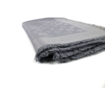 Louis Vuitton Stola Seta e Lana Monogram Grigio