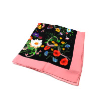 Gucci Foulard Seta Rosa e Multicolor