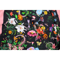 Gucci Foulard Seta Rosa e Multicolor