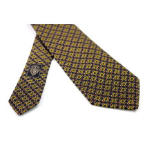 Gucci Cravatta Seta Prugna e Giallo