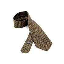 Gucci Cravatta Seta Prugna e Giallo