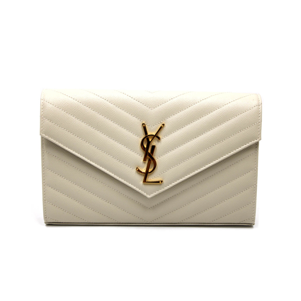 Saint Laurent Cassandre Pelle Bianca