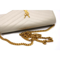 Saint Laurent Cassandre Pelle Bianca