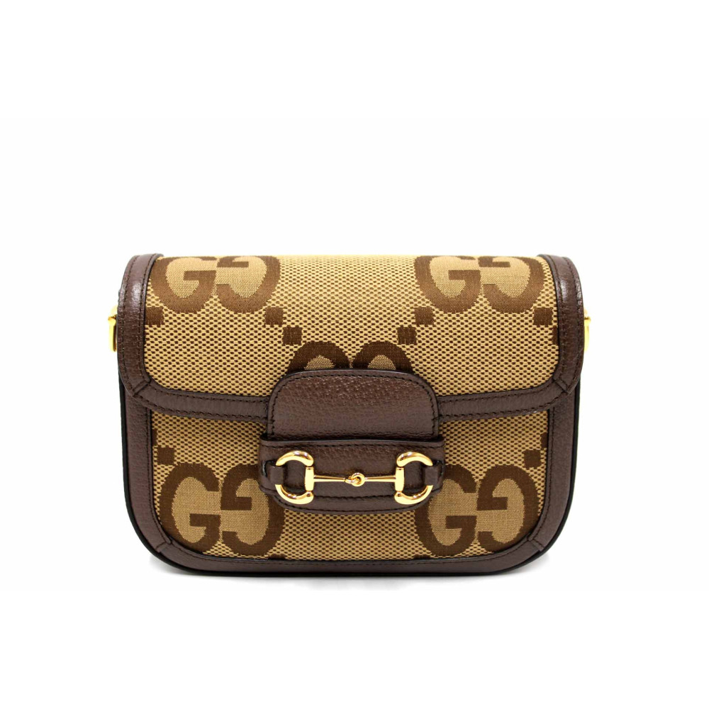 Gucci Horsebit 1955 Jumbo GG Beige