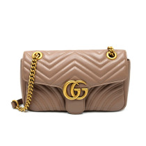 Gucci Marmont Media Pelle Beige