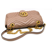 Gucci Marmont Media Pelle Beige