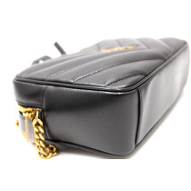 Saint Laurent Camera Bag LouLou Medium Pelle Agnello Matelassè Nera