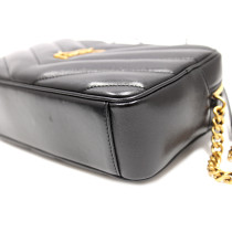 Saint Laurent Camera Bag LouLou Medium Pelle Agnello Matelassè Nera