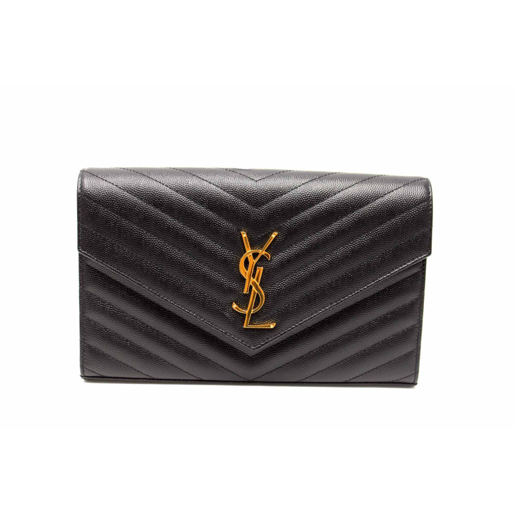 Saint Laurent Cassandre Pelle Nera