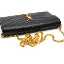Saint Laurent Cassandre Pelle Nera
