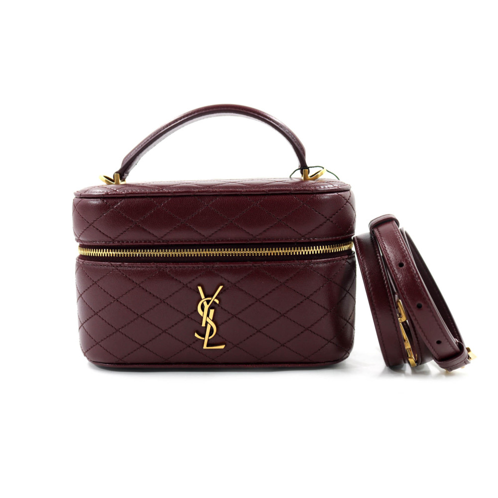 Saint Laurent Gaby Vanity Bag Pelle Bordeaux