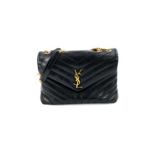 Saint Laurent Lou Lou Media Pelle Nera
