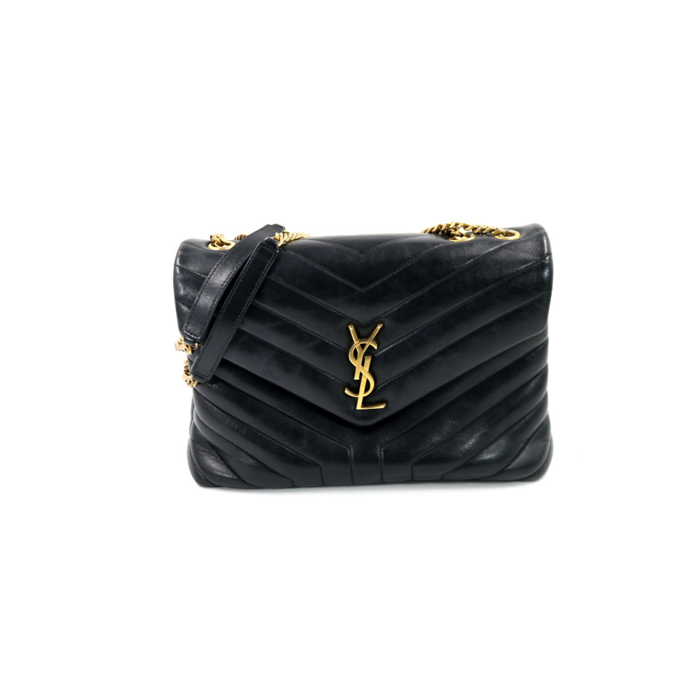 Saint Laurent Lou Lou Media Pelle Nera