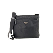 Prada Tracolla Tela Vela Nera