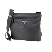 Prada Tracolla Tela Vela Nera