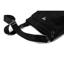 Prada Tracolla Tela Vela Nera
