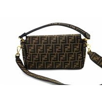 Fendi Baguette Jacquard Marrone