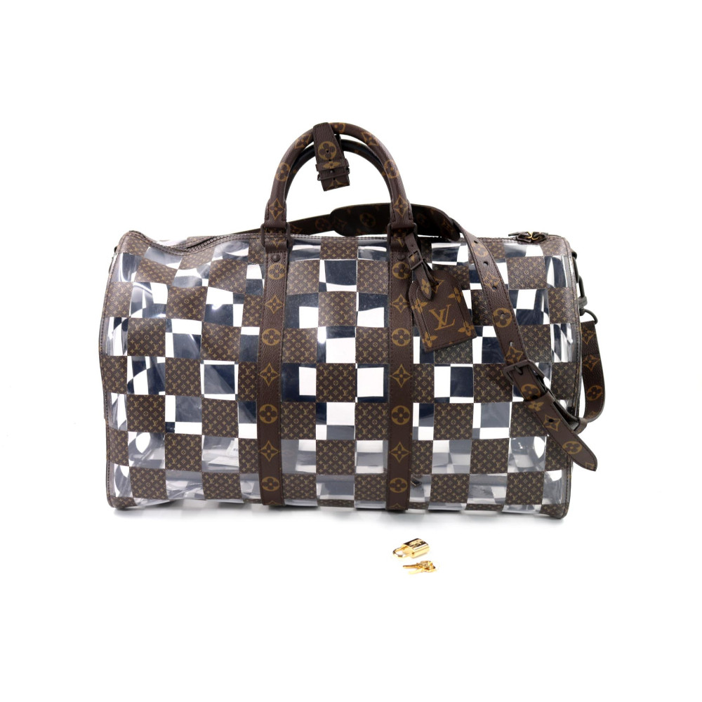 Louis Vuitton Keepall PVC Marrone