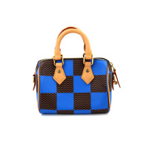 Louis Vuitton Speedy Mini Tela Marrone e Blu