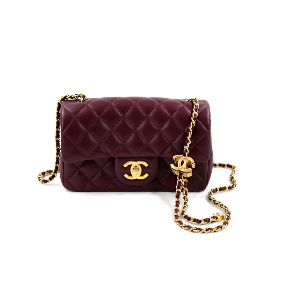 Chanel Rectangular Pelle Bordeaux