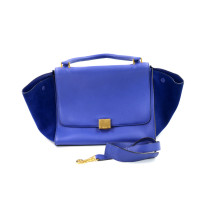 Celine Trapeze Pelle Blu