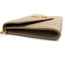 Saint Laurent Cassandre Flap Pouch Pelle Beige