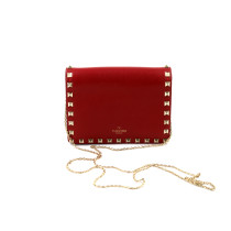 Valentino Wallet On Chain Pelle Rossa