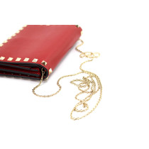 Valentino Wallet On Chain Pelle Rossa