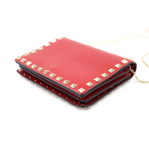 Valentino Wallet On Chain Pelle Rossa