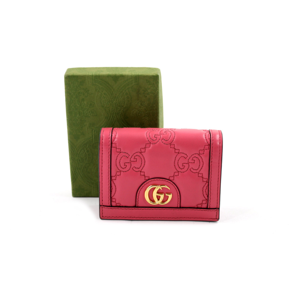 Gucci Portacarte Pelle Matelassè Rosa