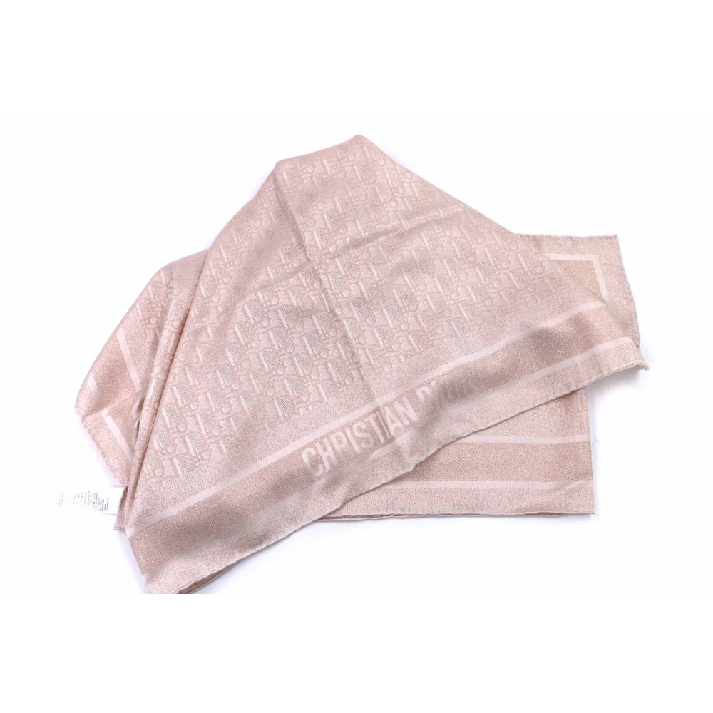Dior Foulard Seta e Cashmere Beige e Oro