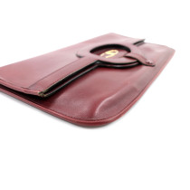 Dior Pochette Vintage Pelle Bordeaux