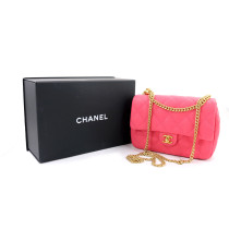 Chanel Tracolla Small Pelle Caviar Rosa Ciclamino