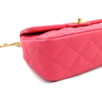 Chanel Tracolla Small Pelle Caviar Rosa Ciclamino