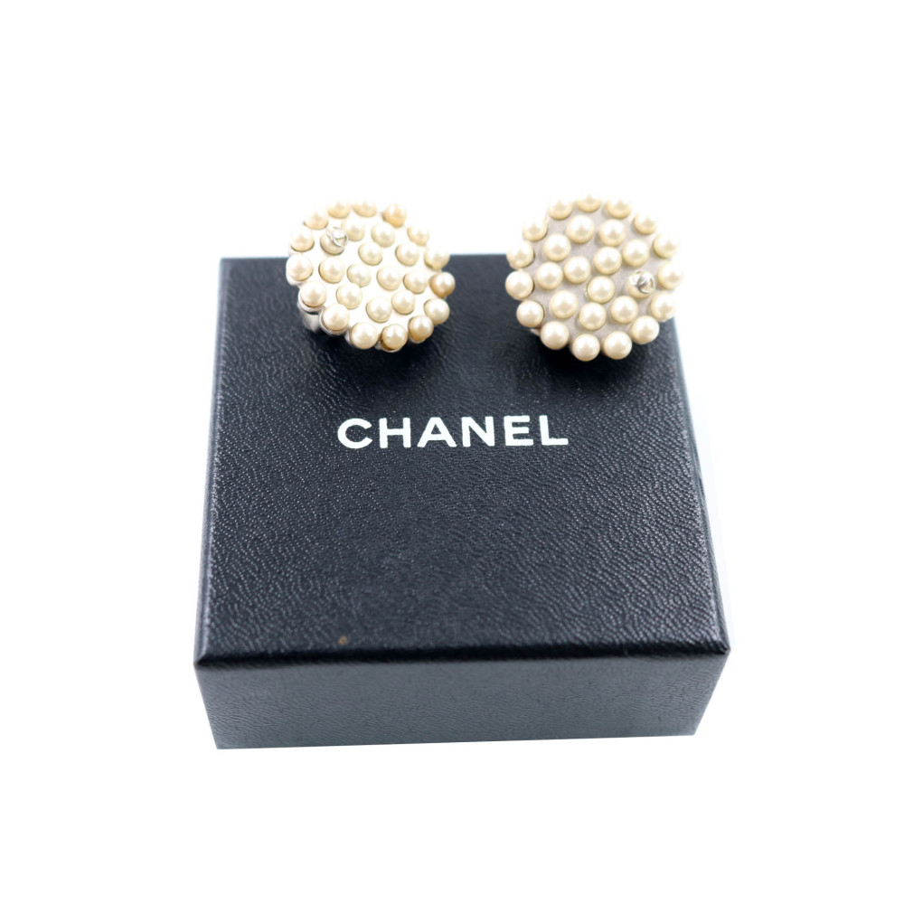 Chanel Orecchini Metallo Beige